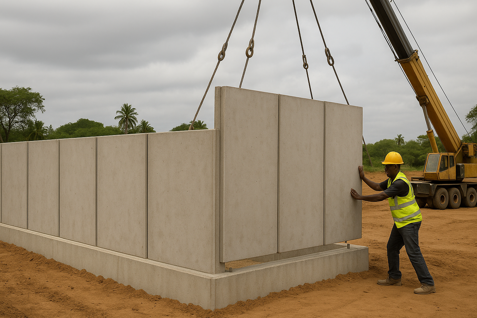 Wafflecrete concrete slab installation showing innovative construction technology